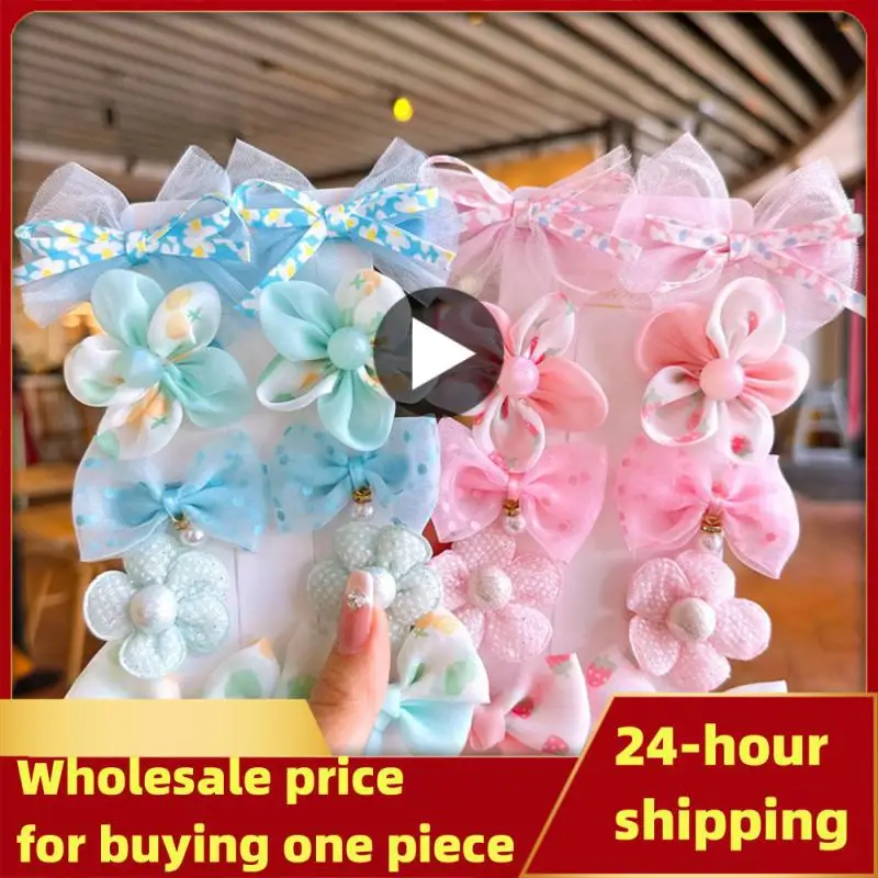 

Fabric Duckbill Clip Material Safety Bow Hairpin Unique Hairpin No Hair Injury Headdress Girl Hair Accessories Essential Hairpin