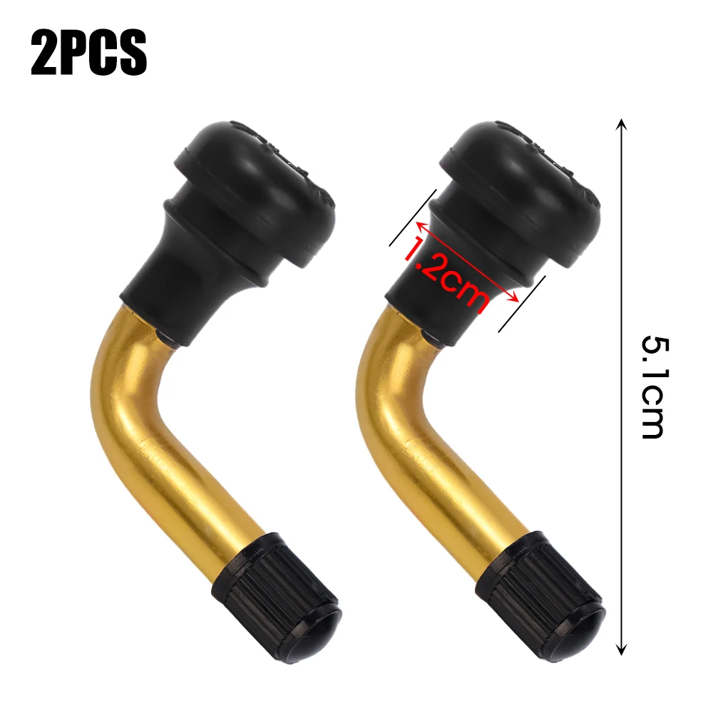2pcs Tubeless Tire Valve Steli 45 Gradi Pull-In Valve Core Tool Per Scooter Elettrico Bike PVR70 PVR60 PVR50