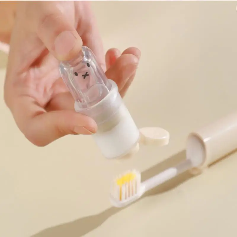2 In1 Mini Travel Toothbrush Toothpaste Set Adult Outgoing Camp ...