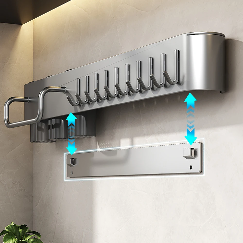 Wall-Mounted Multifunctional Storage Knife Rack Kitchen Storage Rack Detachable With Multiple Bracket And Hook Chopsticks Holder 4