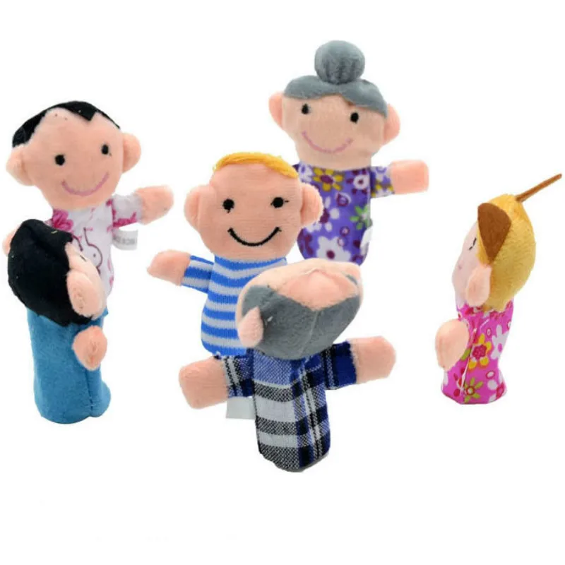 1Pcs Family Finger Puppet Cloth Doll Baby Educational Hand Toy Funny Kids Doll Toy