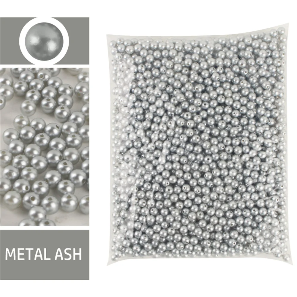 Round Shape Assorted Size ABS Pearl Beads for DIY Crafting and Jewelry Making