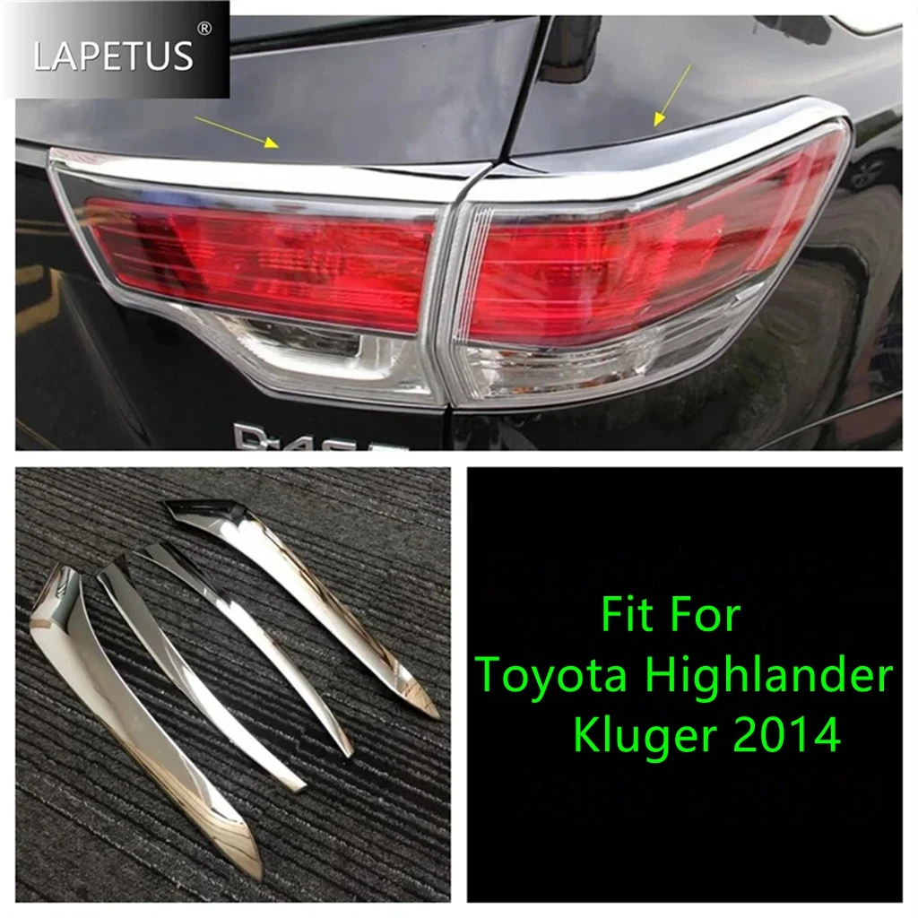 

Rear Tail Trunk Lights Lamps Eyelid Eyebrow Cover Trim For Toyota Highlander Kluger 2014 2015 2016 Chrome Exterior Accessories