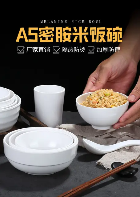 White Bowls Plastic Bowl for Soup Reusable Washable Dinnerware Microwave  Safe Cutlery for Birthday Parties Catering - AliExpress