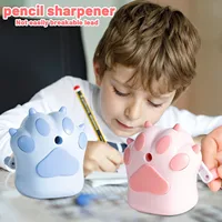 Cute Paw Pencil Sharpener Automatic Electric School Desk Sharpening Tool High Capacity Pencil Sharpener for Kids Home Supplies 2