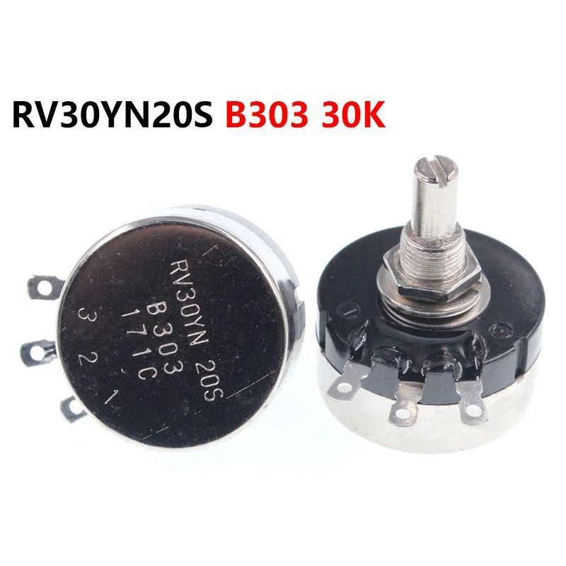 

Single Turn Carbon Film Potentiometer RV30YN20S B303 30K 3W Adjustable Resistor