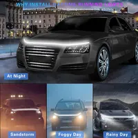 12V Car Hood Light Strip Dynamic Car LED Strip Light Exterior Flexible Headlight Waterproof Daytime Running Light Strip For Car 2