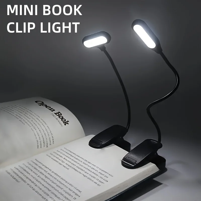 Book Clip Light Battery Powered Eye Protection Reading Lamp for Bedroom Study