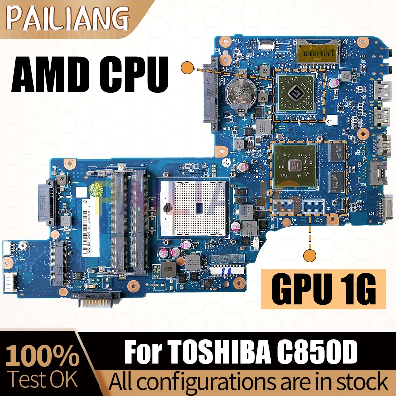 

Материнская плата для ноутбука TOSHIBA C850D PT10ADG AMD CPU 216-0841000 1G, материнская плата для ноутбука, полное тестирование