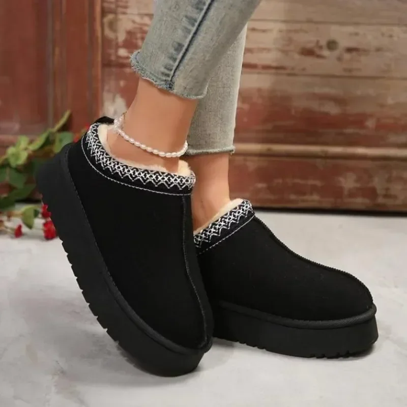 Chelsea Ankle Snow Boots – Women’s Winter Warm Fur Plush Flats, Platform Slippers, Flip Flops, Cotton Shoes Beach Footwear Sandals