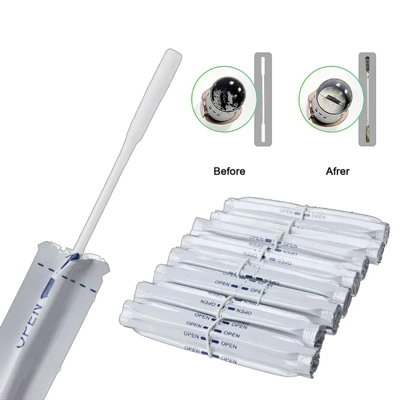30개/박스 IQOS LIL/LTN/HEETS/GLO 히터 청소 도구 키트용 습식 면봉 더블 헤드 청소 스틱