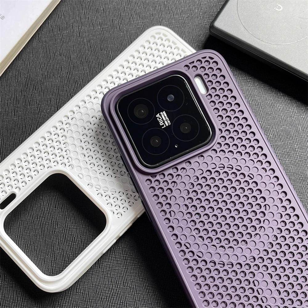 Honeycomb Breathable Magnetic Silicone Bumper Case - Hollow Solid Color Design