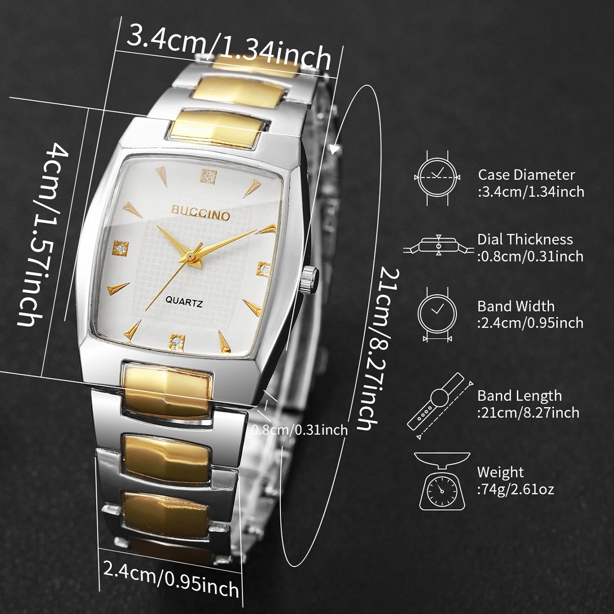 ساعات رجال الأعمال الفاخرة موضة مستطيل الهاتفي كوا...