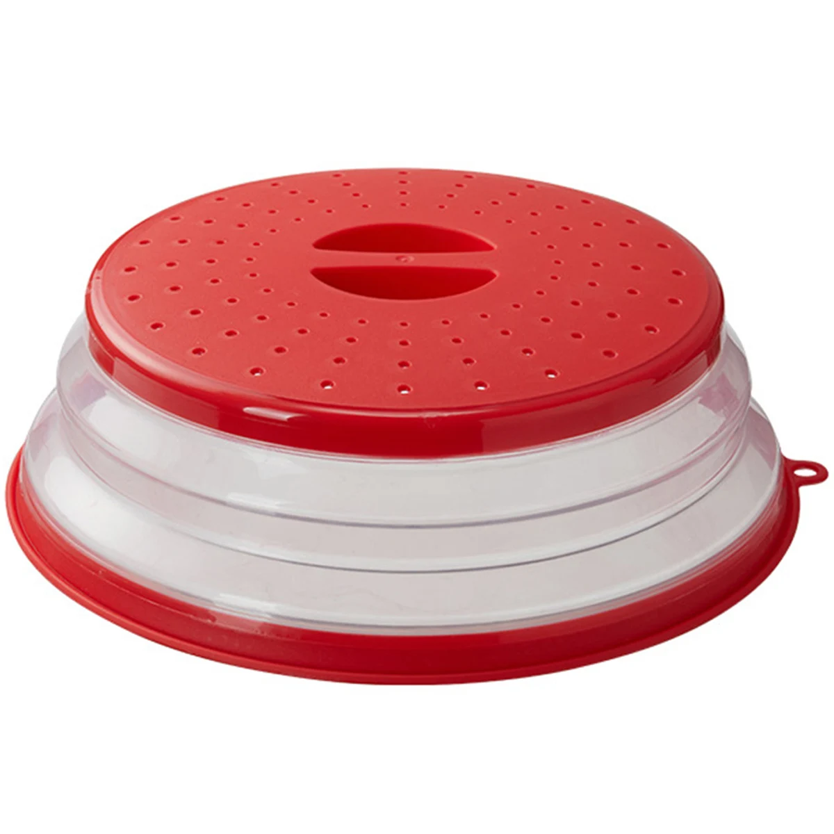 Microwave Splatter Cover Collapsible Food Plate Cover Drainer Basket Microwave Heating Splash-proof Cover Kitchen Cooking Lid