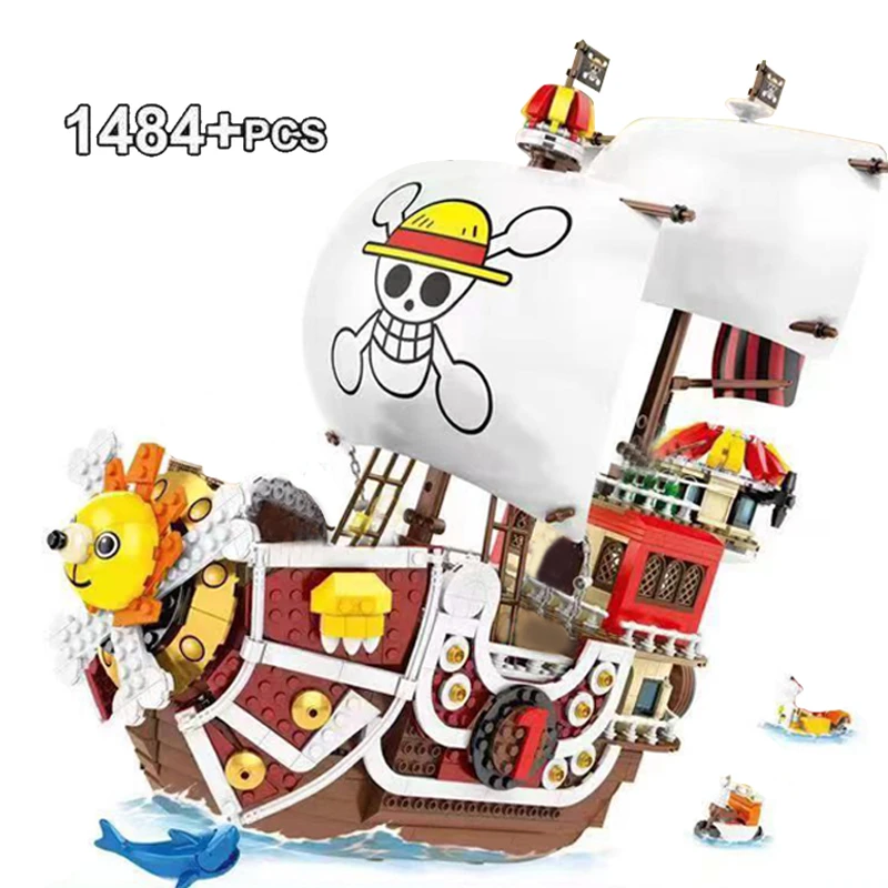 Bloques de construcción de barco de piratas de one piece para niños,  juguete de bloques de construcción de barco de piratas de one piece, modelo  Zoro/Luffy, 1484 piezas + 8 muñecas, cumpleaños| | - AliExpress