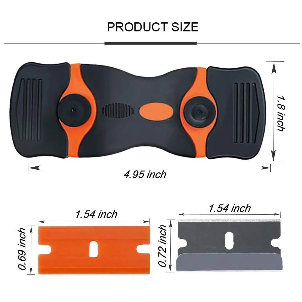 Glue Removal Blade Glass Oven Razor Scraper Plastic Handle Razor Scraper Spatula Car Film Tool Window Cleaning Blade