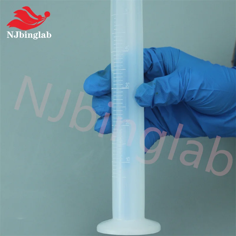 NJbinglab Graduated PFA 50ml Measuring Cylinder Low Dissolution and Precipitation for Trace Elemental Analysis