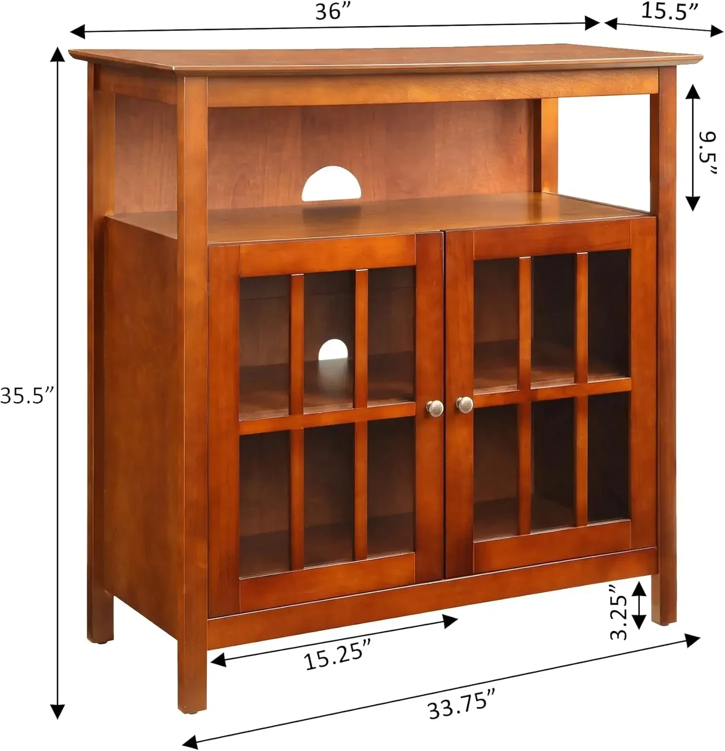 NEW-Big Sur Highboy TV Stand with Storage Cabinets Home_Furniture_and_Decor