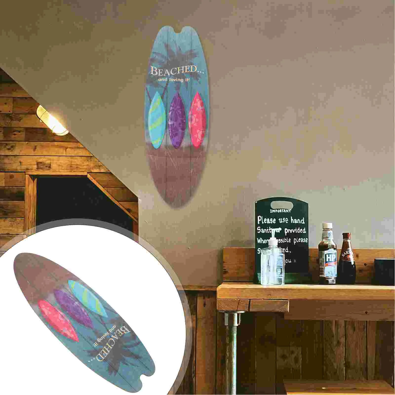 

Surfboard Wooden Sign Summer Beach Signs Emblemsative Wall Ornament Room Emblems Bathroom Vintage Emblemsations for Home