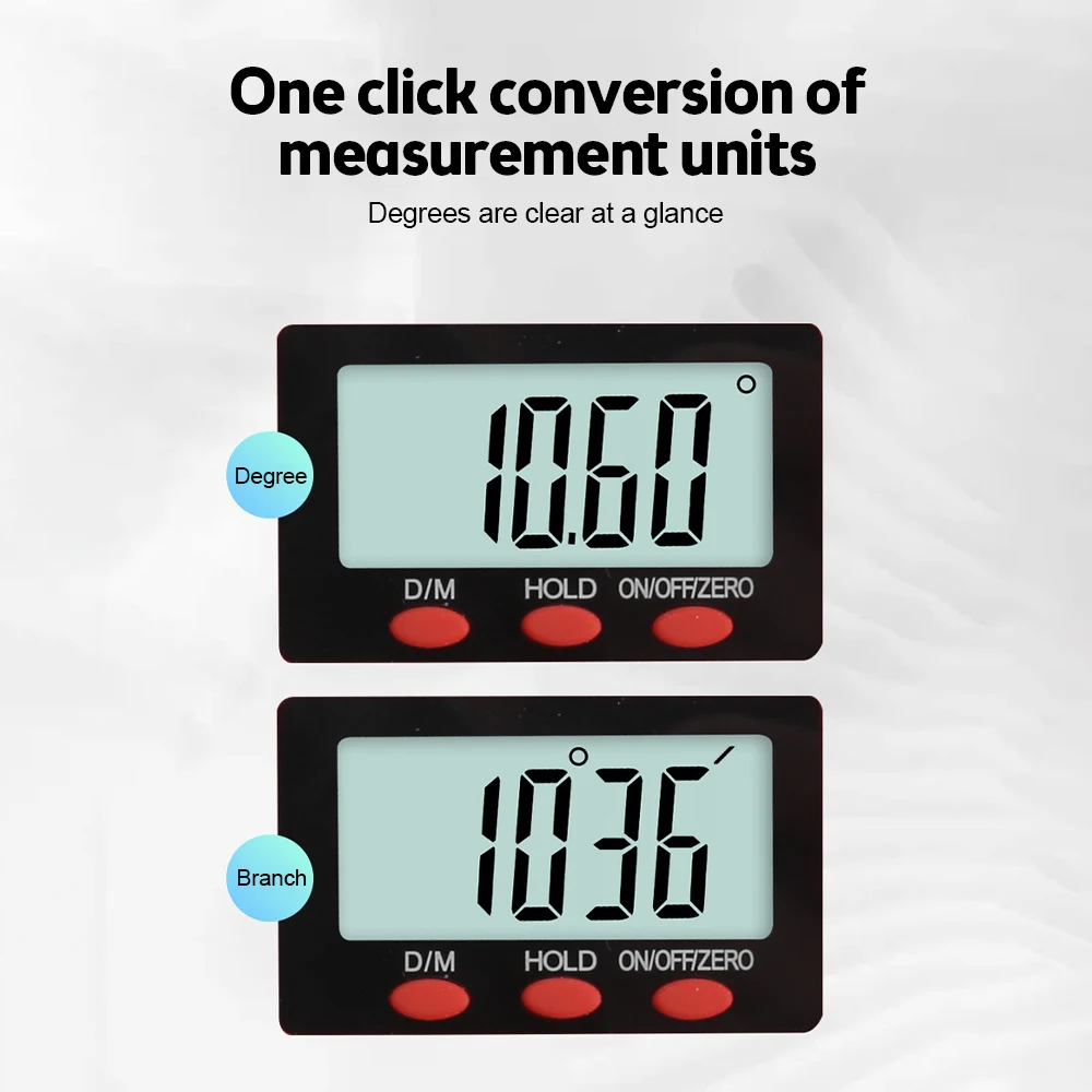 360 Electronic Goniometer Protractor Angle Measurement Tool Angle Ruler Meter Angle Finder Woodworking Tools 5