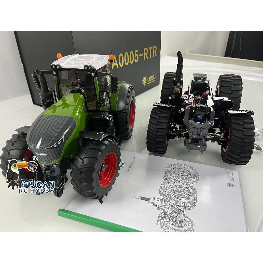 LESU 1/16 RC Metal Assembled Chassis 4X4 Model with Differential Lock for 1050 Remote Control Tractors DIY Vehicle Car Model 2