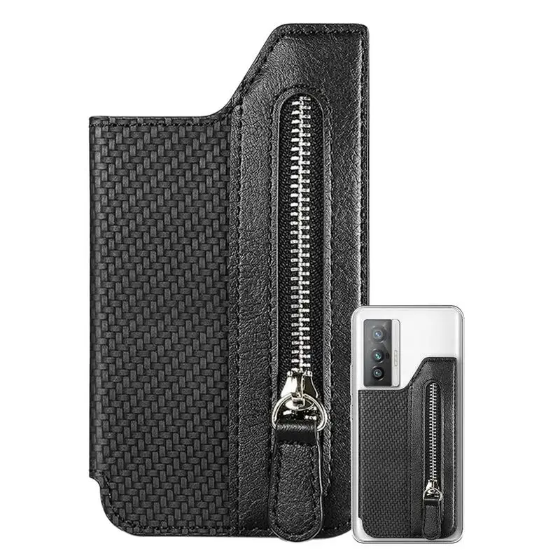 1pc Card Holder Back Of Phone Credit Card Holder For Cell Phone PU
