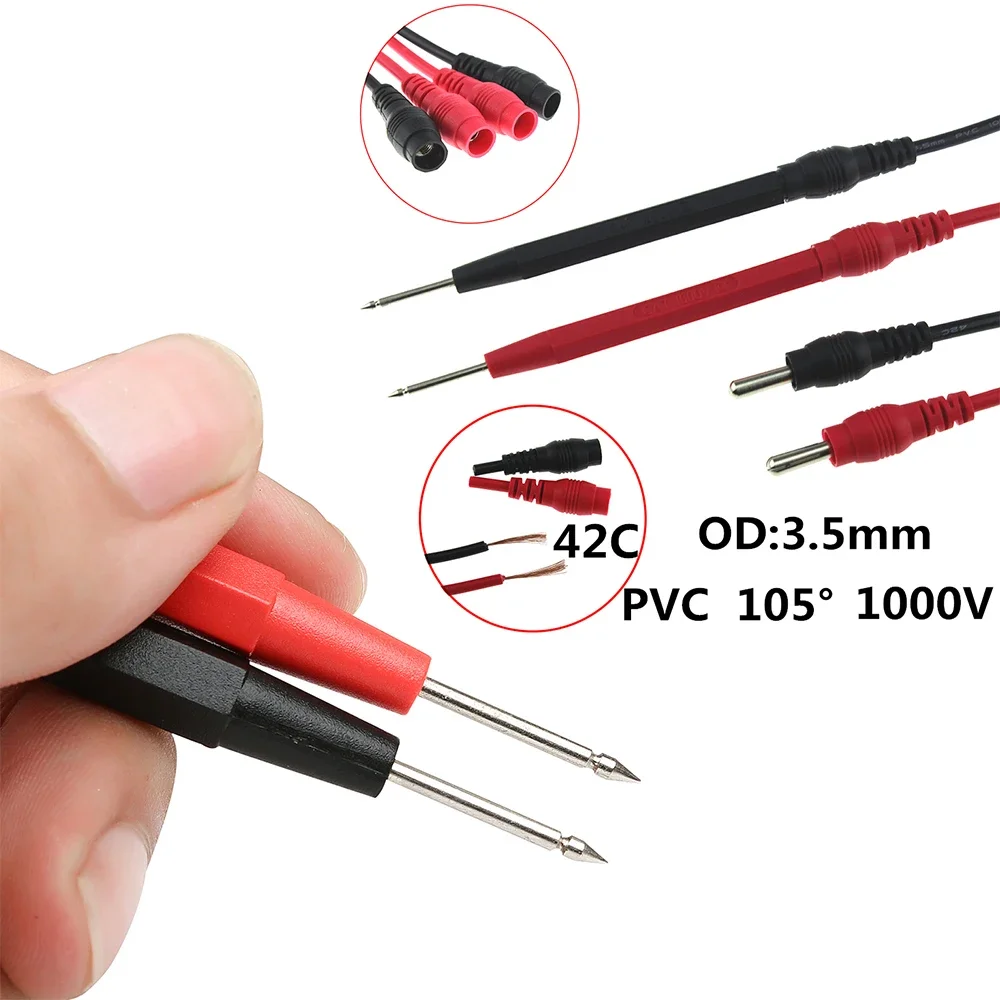 Universal Digital Multimeter Probe Test Leads Needle Tip Tester Lead Probe Wire Pen Cable Multimeter Feelers 16pcs
