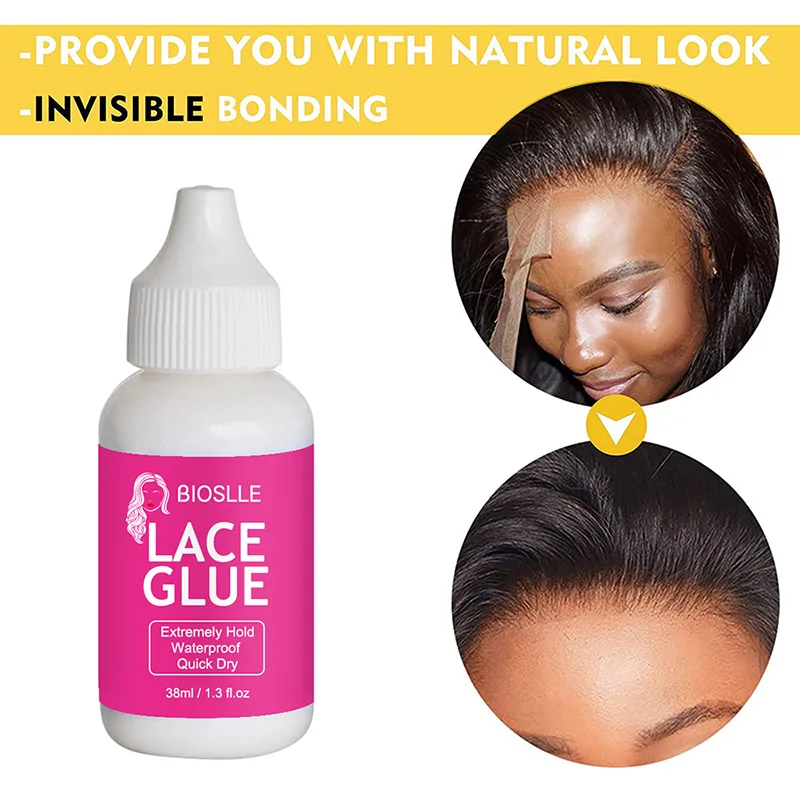 BIOSLLE Extremely Hold Lace Glue Fast Acting Lace Glue Remover Smooth Hair Sleek Wax Stick Kit