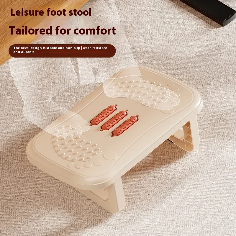 Portability Foot Rest Under Desk Footrest Ergonomic Foot Stool with Massage Rollers Foot Rest For Home Office Work Fast Ship 2