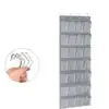 Sundries Shoe Organiser Clear Hanging Over The Door Cloth Fabric Closet Rack Mesh Pocket Box Bag Storage 28 Grid Wall-mounted 6