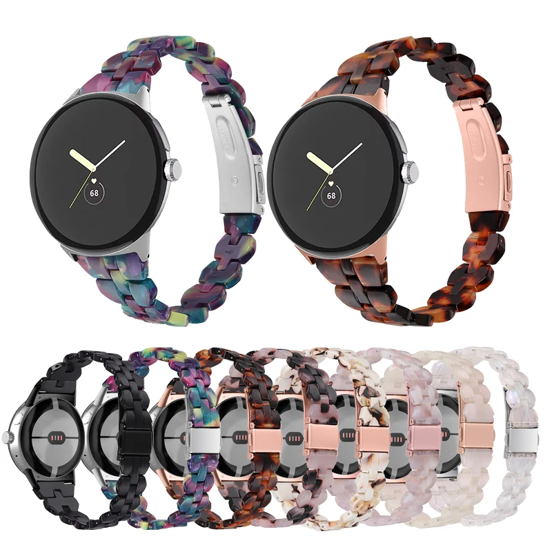 

Resin Watchband Strap For Google Pixel Watch Women Men Lightweight Wristband Bracelet For Google Pixel Watch Correa Accessories