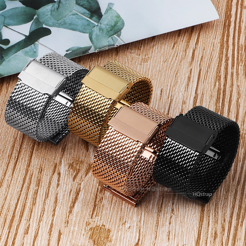 Elegant Mesh Milanese Steel Watch Strap with Quick Release – Unisex 1.0MM Watch Band