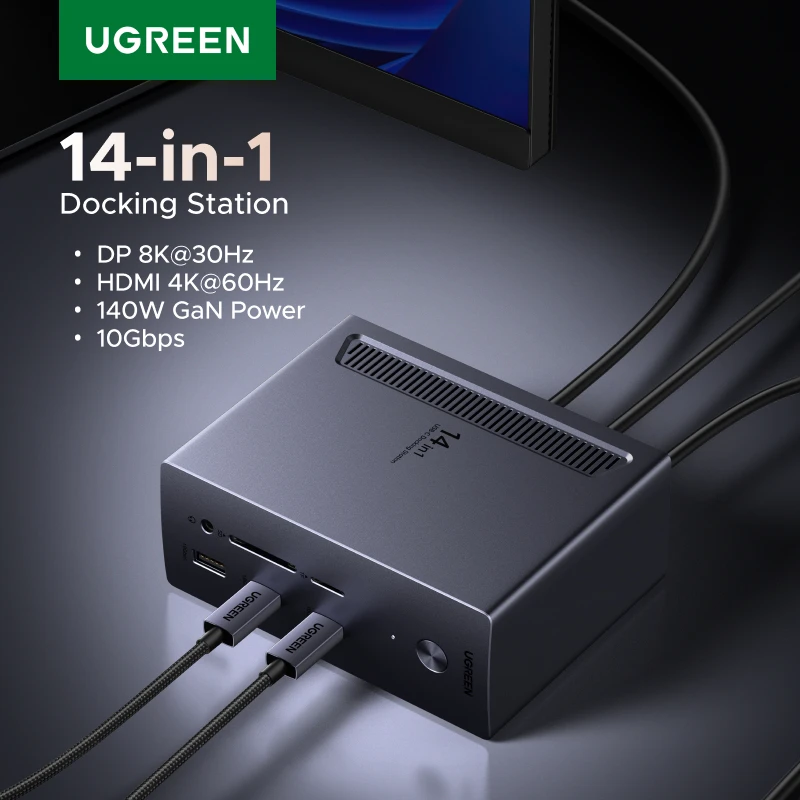UGREEN Docking Station 14-in-1 USB HUB Triple Display HDMI DP