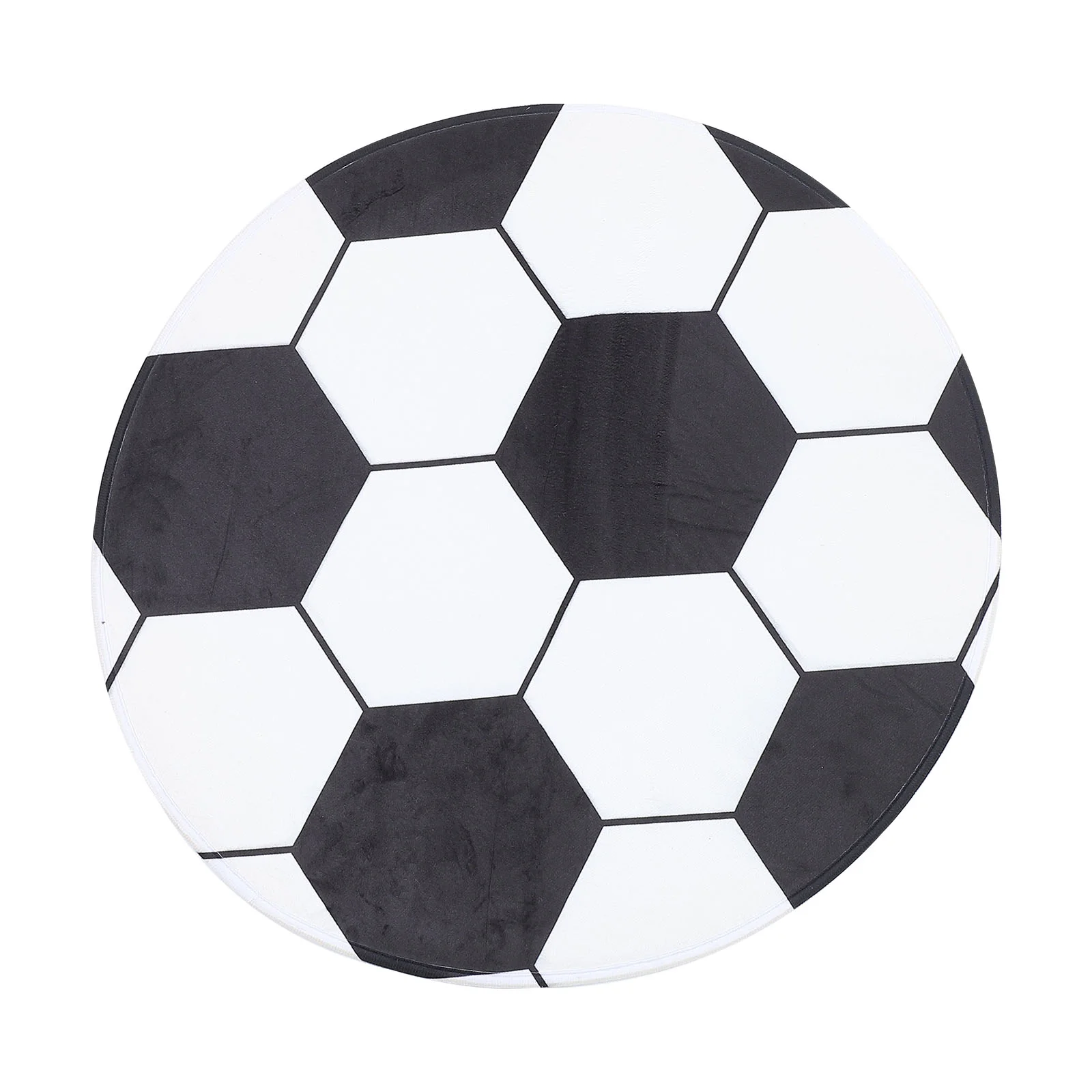 

Sewacc Kitchen Mat Soccer Rug Round Circle Area Rug Football Check Carpet Floor Chair Mat Decorative Entrance Door Mat Kids