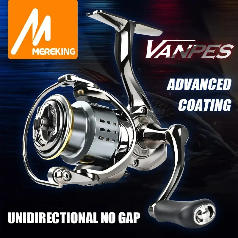 Moulinet pêche MEREDITH VANPES anti-rouille - Ratio 5.0:1 frein 8kg max pour pêche en mer et eau douce