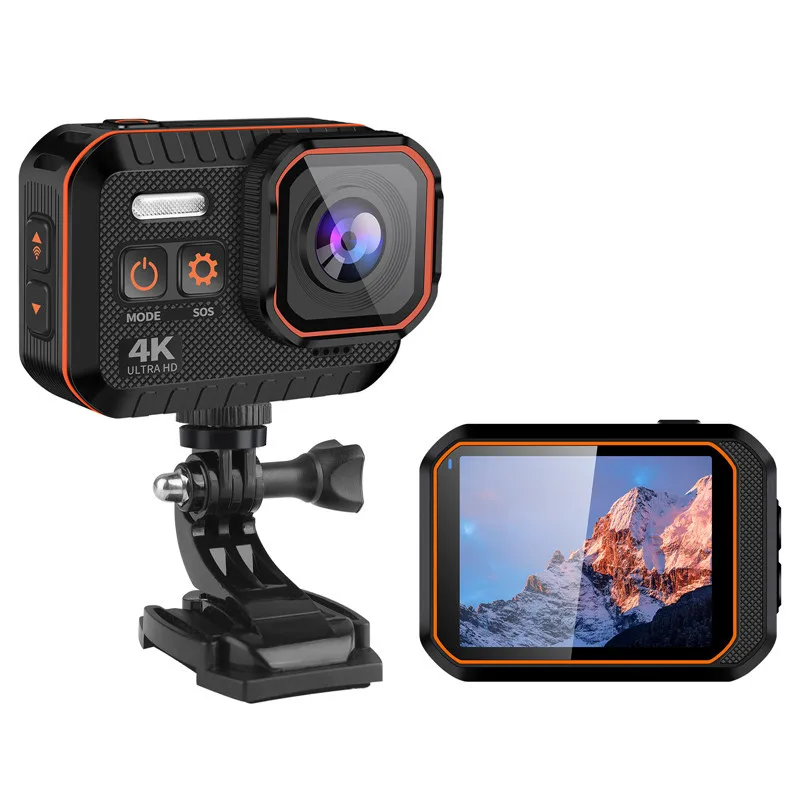 

Action Camera 4K HD with Remote Control Screen Waterproof Sport Camera Drive Recorder 4K Sports Camera Helmet
