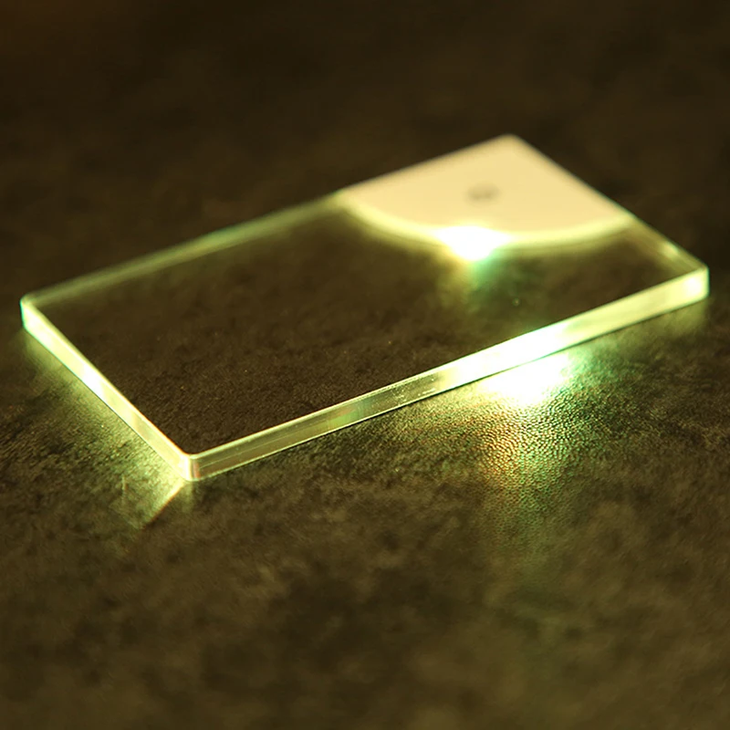 DIY Gift 1PC For Boyfriends Dady Gift Led Blank Acrylic Glowing Business Card Light Transparent Name Tag Board Battery Power props and decorations