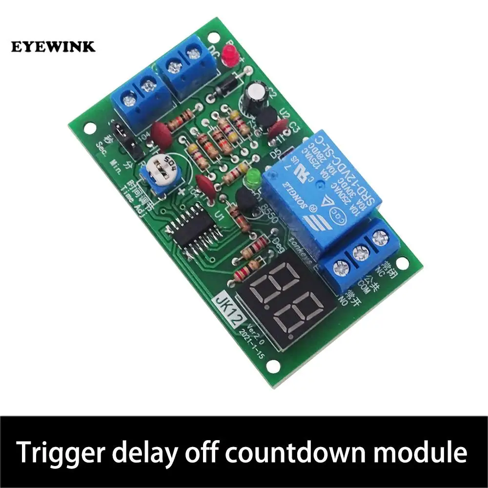 Adjustable Timer Module DC12V LED Display Countdown Timing Delay Turn