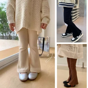 1pcs Spring Summer Girls Legging Thin Fashion Cartoon Tight Bell-Bottoms Autumn Baby Girls Slim Fit Legging Summer Children Pant 1