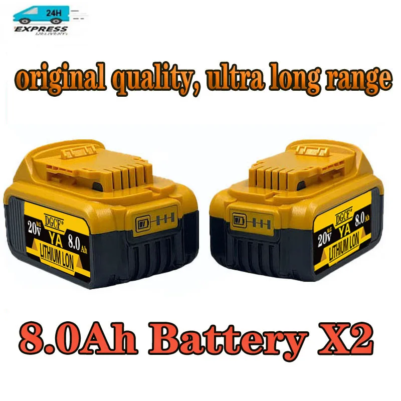 

Screwdriver battery for dewalt 20v dcf850 DCF887 tools compatible DCB200 DCB182 DCB609 DCB184 batteries 6.0Ah dcb112 dcb102