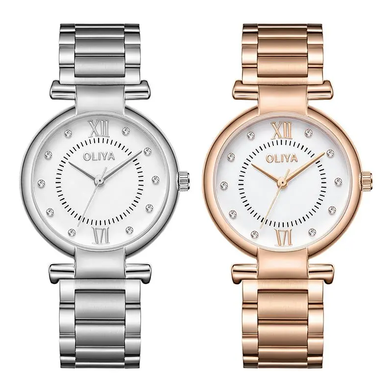 Reloj Para Mujer Quartz Watches for Wrist Diamond Luxury Accessories for Women Modern Fashion Watertight Round Dial