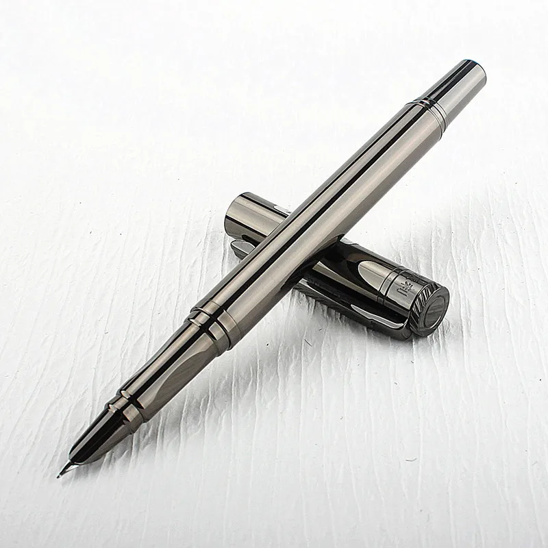 

New Financial Tip Extremely Fine Fountain Pen Metal Gray 613A Stationery Office School Writing Supplies