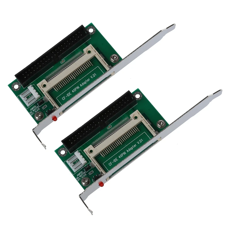 

2X CF Flash Card To 40 Pins IDE 3.5 Inch Male Adapter Converter W Bracket Mount