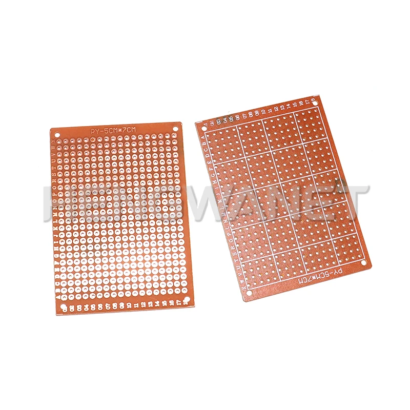 10pcs PCB 범용 보드 단일 측면 노란색 5X7CM 7X9Cm PCB 보드 프로토타입 천공 그리드 보드 키트, DIY 납땜용