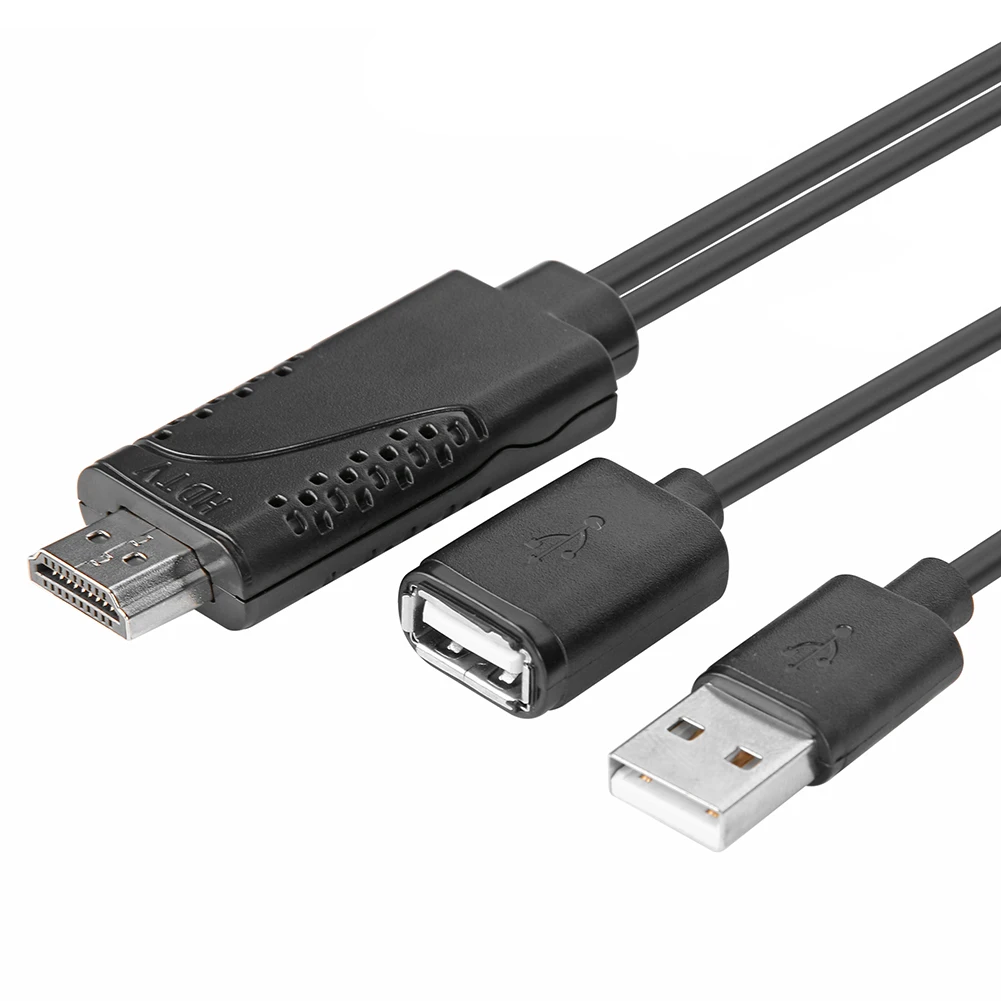 USB -HD ȣȯ  1080P HDTV TV  AV  ̺  ڵ, ũ USB/C Ÿ  ̺