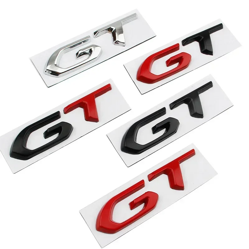 3D Metal Logo Gt Letters Car Trunk Emblem Badge Decal Per Peugeot 208 308 3008 207 508 5008 408 Gt Line Sticker Accessori