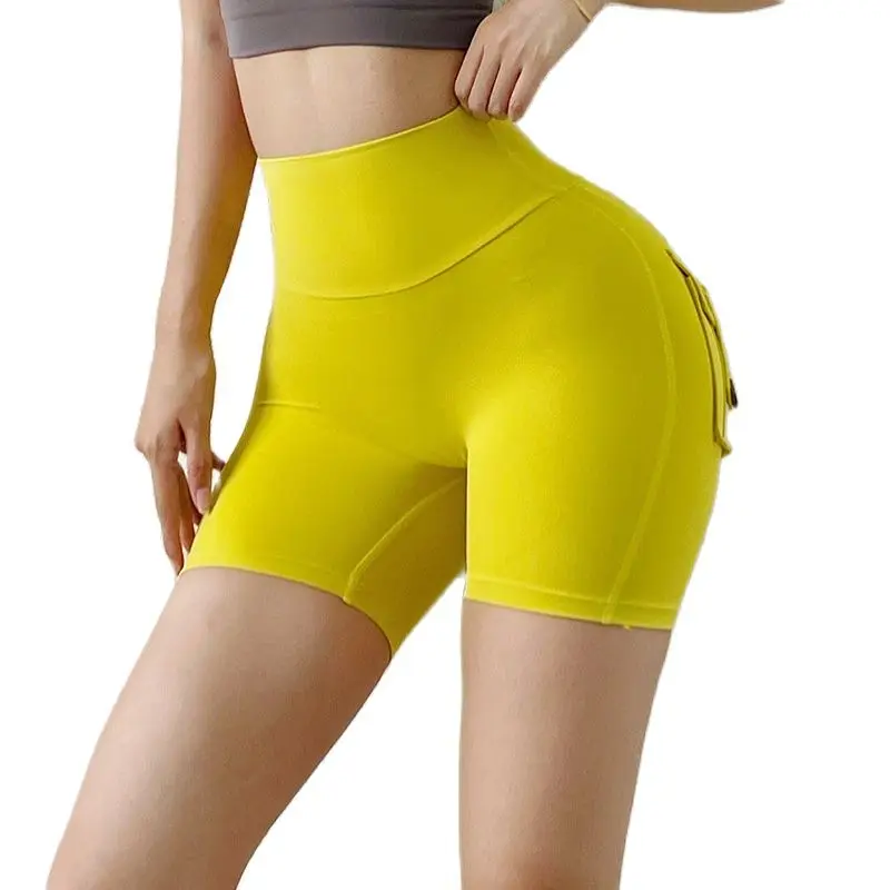 Tight Women's Shorts Sexy Cycling Shorts Elastic High Waist Back Pockets Breathable Sport,workout shorts,sports shorts,running shorts,seamless shorts