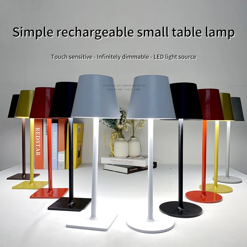 

LED Table Lamp Rechageable Bar Hotel Desk Lamp Restaurant Luxury Modern Wireless Decorlamparas De Mesa Bedside Lamp Decoration