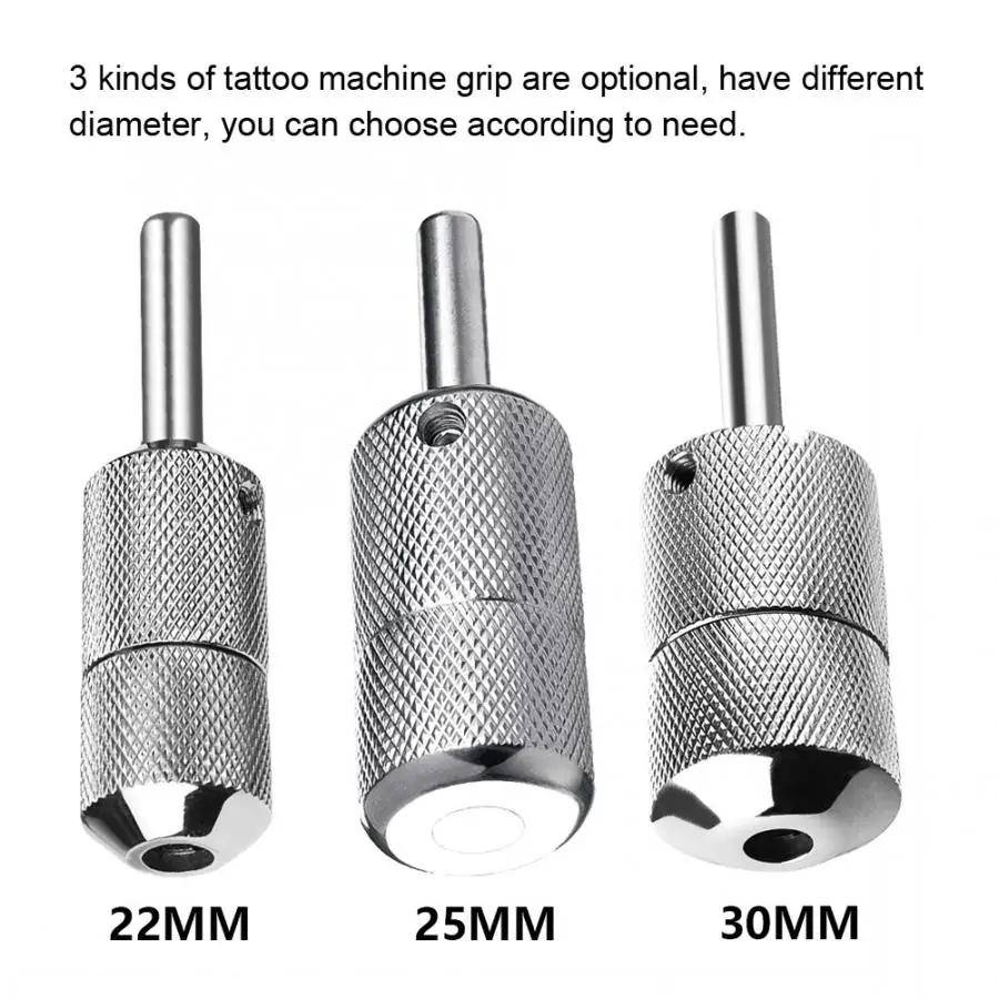 Tattoo Grip Profession Self-Locking Stainless Steel Tattoo Machine Grip Handle Accessory  Body Art Tattoo Supply Tool 22/25/30mm motorcycle locks anti theft motorcycle handlebar handle throttle grip locking device for handlebar throttle security accessory