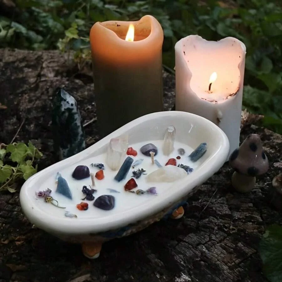 Silicone Mold For Bathtub, Epoxy Resin Mold For Bathtub Wax Storage Box, Casting Clay Craft Jewelry And Candy Container
